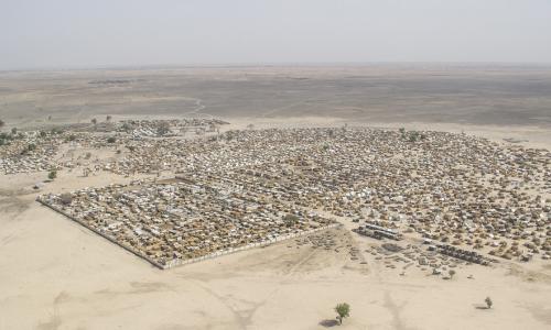 Aerial view of the town of Rann, Borno State, Nigeria. 23 March 2018. Photo Credits: OCHA/Yasmina Guerda.