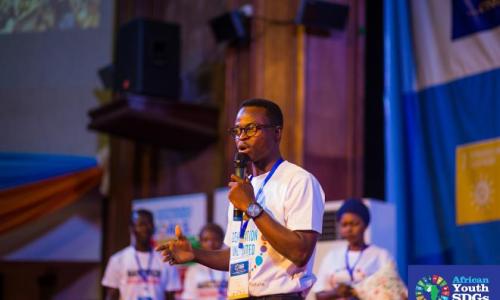 Hyginus Laari Credit at the African Youth SDG Summit. Photo by  African Youth SDG Summit