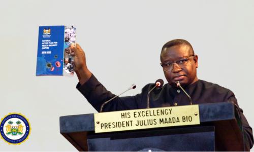 President Julius Maada Bio launches plans to make quality healthcare affordable and accessible in Sierra Leone.            Office of the President of Sierra Leone