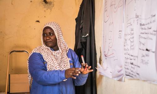 Ms. Brema trains women in her village to become electricians.