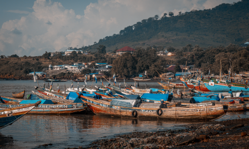 The effect of deforestation on the hills  of Tombo, a coastal fishing town outside of the capital of