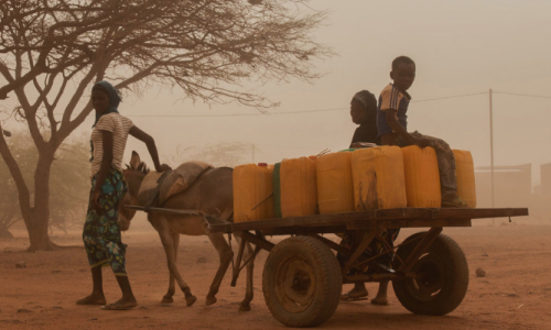 A family goes in search of water in Burkina Faso where more than 950,000 people are severely food insecure, notably in the conflict-hit northern regions. Photo: OCHA/Otto Bakano