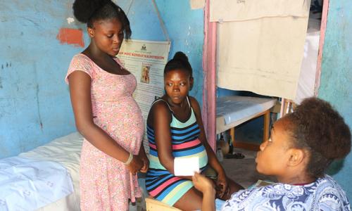 Yveka, 17, visits a UNFPA mobile clinic in Haiti. Haiti's former Minister of Women, Dr. Lise Marie Dejean, says many women lack autonomy over their bodies and health
