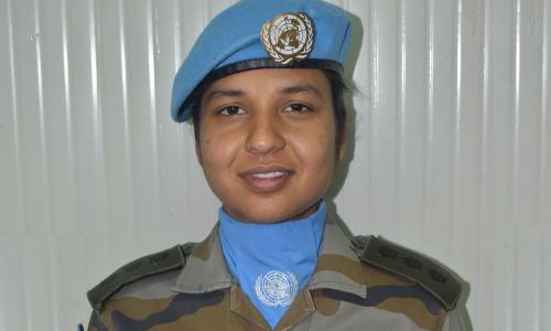 Captain Tanvi Shukla from India, serving in the DR Congo