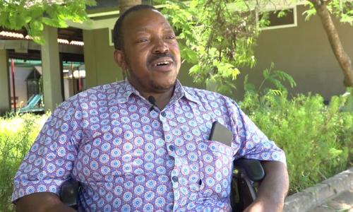 Frederick Msegela, Meneja wa CCBRT nchini Tanzania wakati wa mahojiano na UNIC Dar es salaam nchini humo.