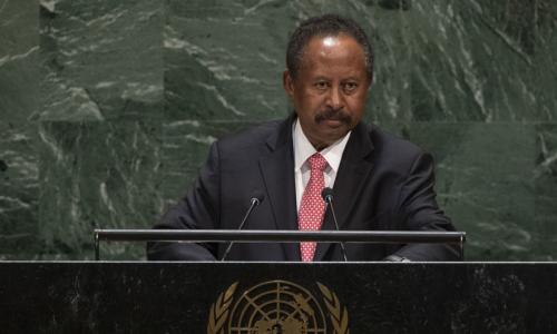 Waziri Mkuu wa Sudan Abdalla Hamdok katika mkutano wa Baraza Kuu la Umoja wa Mataifa