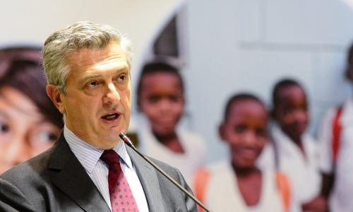 Kamishina mkuu UNHCR Filipo Grandi. Picha: Arthur Max/FM. Ministério das Relações Exteriores