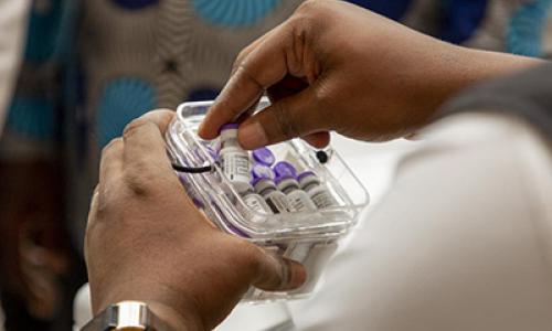 COVID-19 vaccine doses being prepared