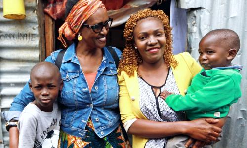 Winnie Byanyima (Left), UNAIDS Executive Director.