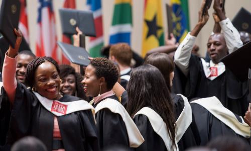 Students of the Africa Leadership University School of Business graduate in Kigali.
