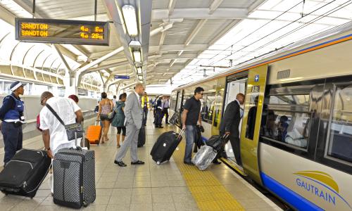 Sandton Gautrain Station in Johannesburg, South Africa.