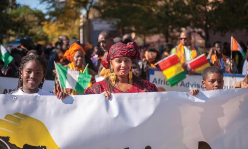 Africans march on New York streets during the African Day Parade. Photo: Alamy /Richard Levine