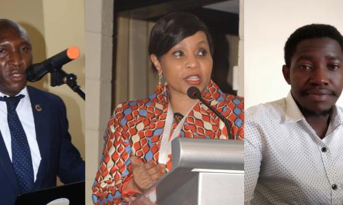 Divine Ntiokam, Lucy Muchoki Mike and Nkhombo Khunga.