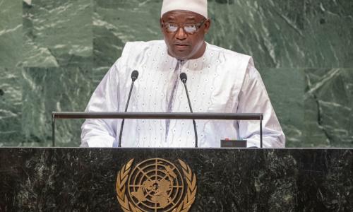 President Adama Barrow of the Republic of The Gambia addresses the seventy-third session of the United Nations General Assembly. Photo: UN Photo/Cia Pak