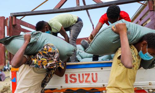 FAO and partners delivered 262 tonnes of fertilizer to the Tigray region of Ethiopia