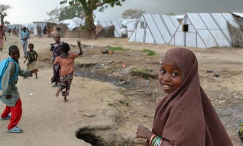 Serah, sept ans, l'une des personnes déplacées vivant à Rann, dans l'État de Borno, au Nigeria. (archives)
