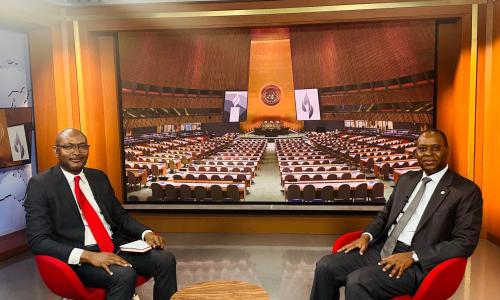 Ernest Rwamucyo (Right), Ambassador and Permanent Representative of Rwanda to the United Nations