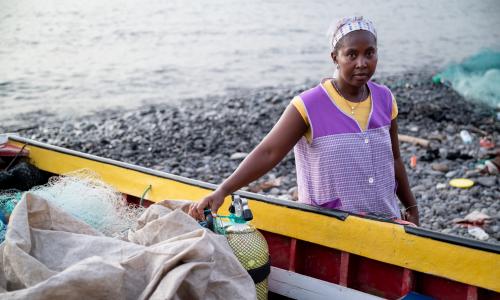 Maria Sábado Horta Fidalgo, known to everyone as Mãezinha, is more than just a fishmonger. She is a boat owner, community leader, advocate for sustainable fishing, and a woman determined to chart her own course through hardship and hope.