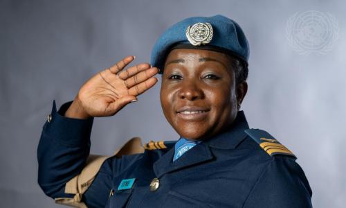 Squadron Leader Sharon Mwinsote Syme of Ghana, 2024 Military Gender Advocate of the Year.