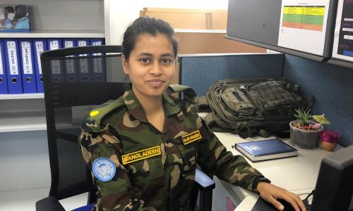 Major Monira Mahjabeen Mowri, from Bangladesh, serving in South Sudan