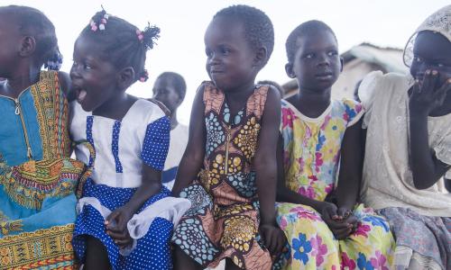 Schoolchildren in South Sudan.