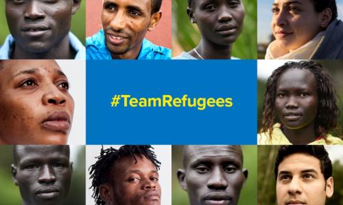 For the first time, a team of refugee athletes will compete under the Olympic flag.   © UNHCR