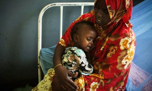 Victims of famine seek treatment at Mogadishu hospital
