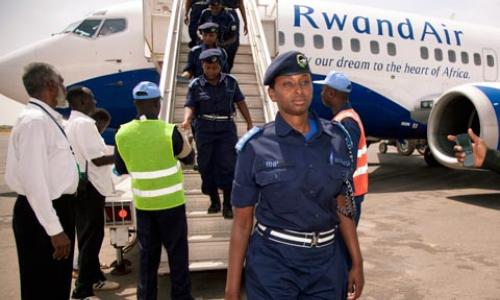 Female police officers from Rwanda arrive in Darfur, Sudan