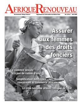 Afrique Renouveau Magazine Avril 2008